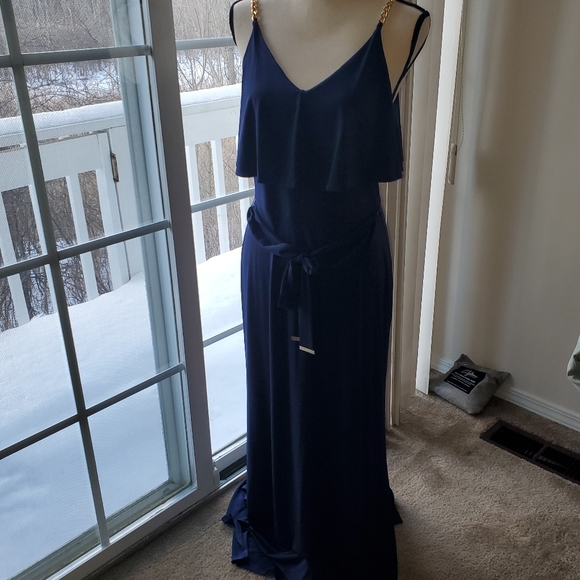 Michael Kors Chain Embellished Popover Maxi Dress - Picture 4 of 13